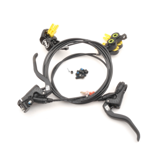 Magura MT5 Scheibenbremse Set Vorderrad + Hinterrad 2-Finger 4 Kolben Bremssattel schwarz/grün - NEU