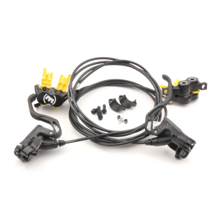 Magura MT5 HC Scheibenbremse Set Vorderrad + Hinterrad 1-Finger 4 Kolben Bremssattel schwarz/silber - NEU